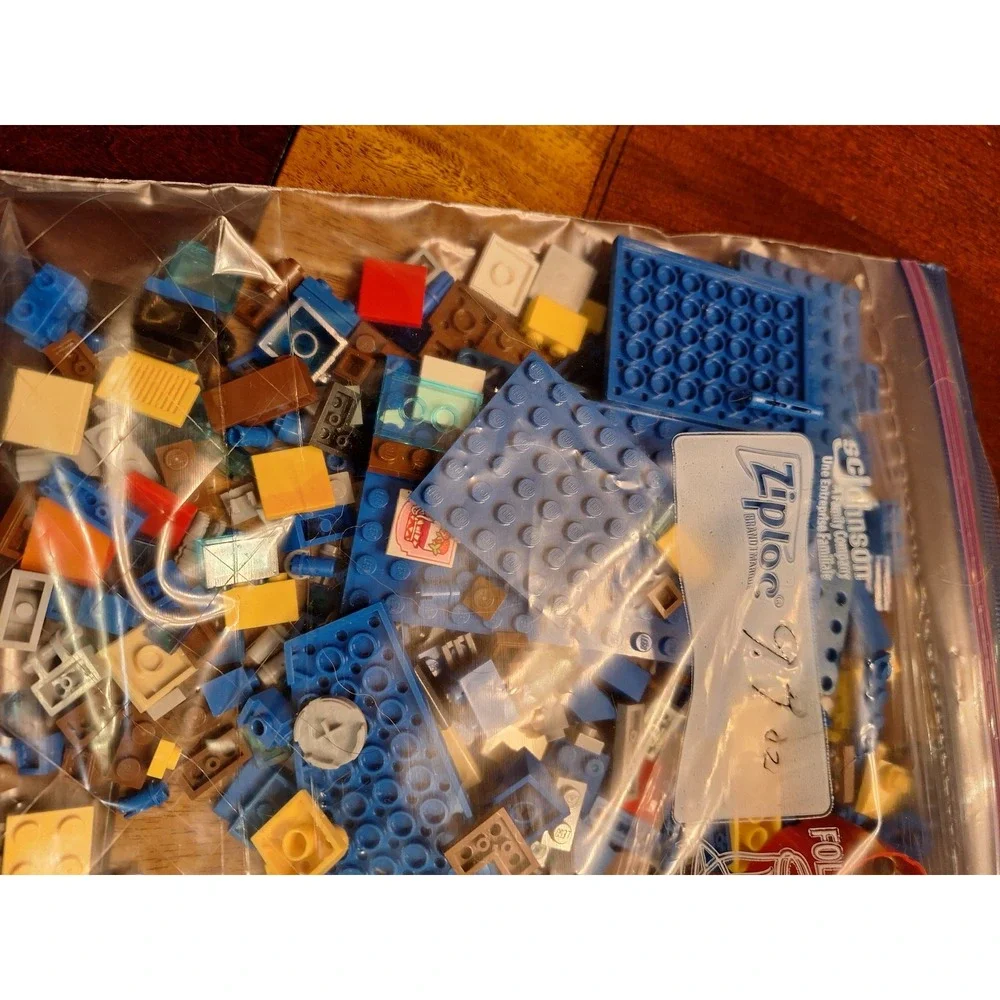 LEGO Bulk Lot 8 oz Mixed Bricks Plates Specialty Pieces Blue Yellow Red White - Picture 5 of 10